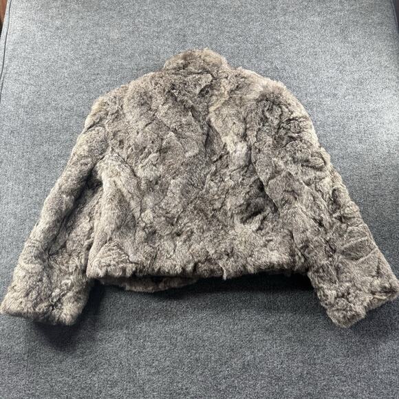 Vintage Real 100% Dyed Rabbit Fur Coat Jacket Thick Made In Hong Kong Size Large - Picture 6 of 11
